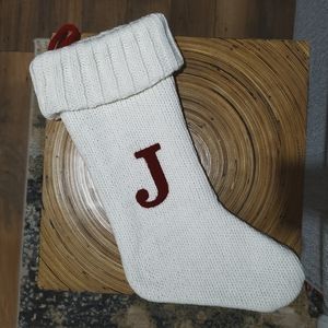 Target Initial Monogram "J" Knit Christmas Stocking 18 in